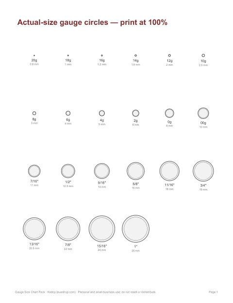 Preview of the first page of Actual-size sheet (PDF)